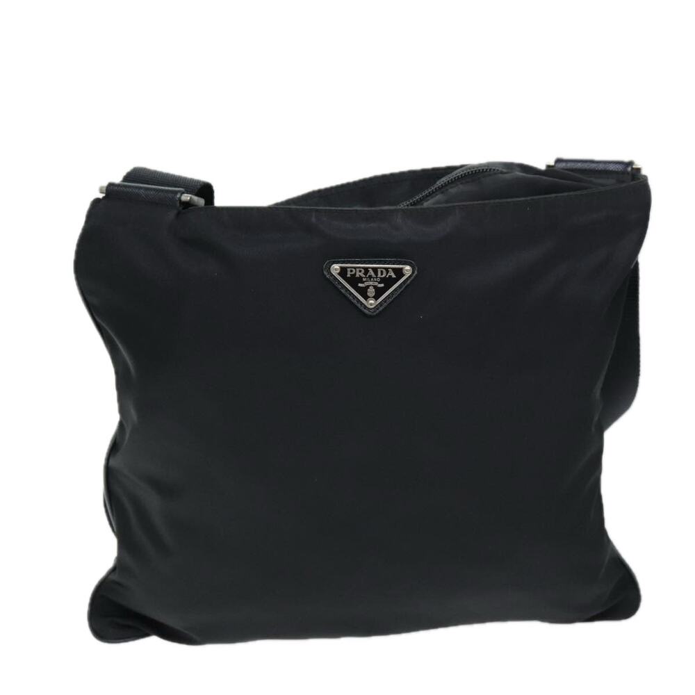 PRADA Shoulder Bag Nylon Black - Picture 2 of 12